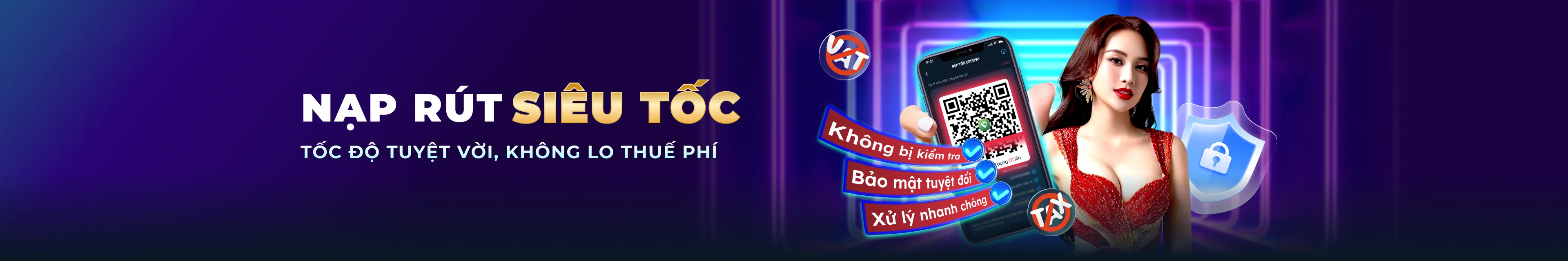 Nạp rút nhanh không lo thuế phí DA88